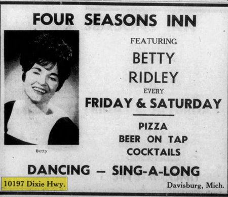 Springfield Inn Bar & Grill (Four Seasons Inn, Palmers) - Apr 25 1968 Article (newer photo)